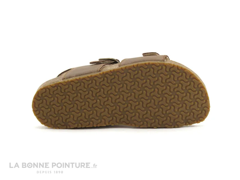 Achat chaussures Bopy Enfant Nu-pieds, vente Bopy EDOUARDO Marron - Sandale reglable GARCON
