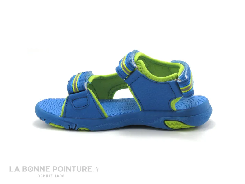 Achat chaussures LICO Enfant Nu-pieds, vente LICO 470101 Crispy V - Bleu Lemon - Sandale sport GARCON
