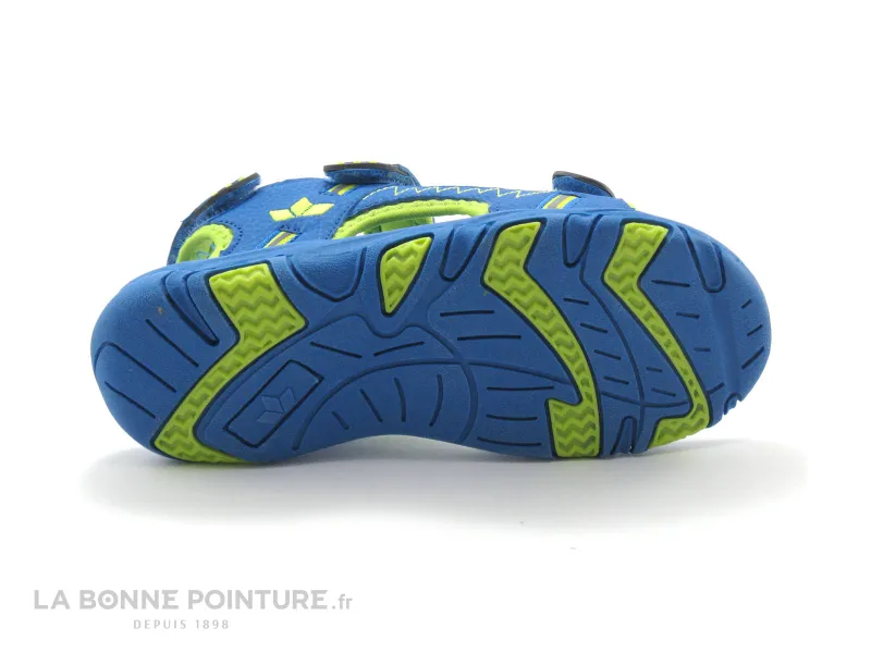 Achat chaussures LICO Enfant Nu-pieds, vente LICO 470101 Crispy V - Bleu Lemon - Sandale sport GARCON