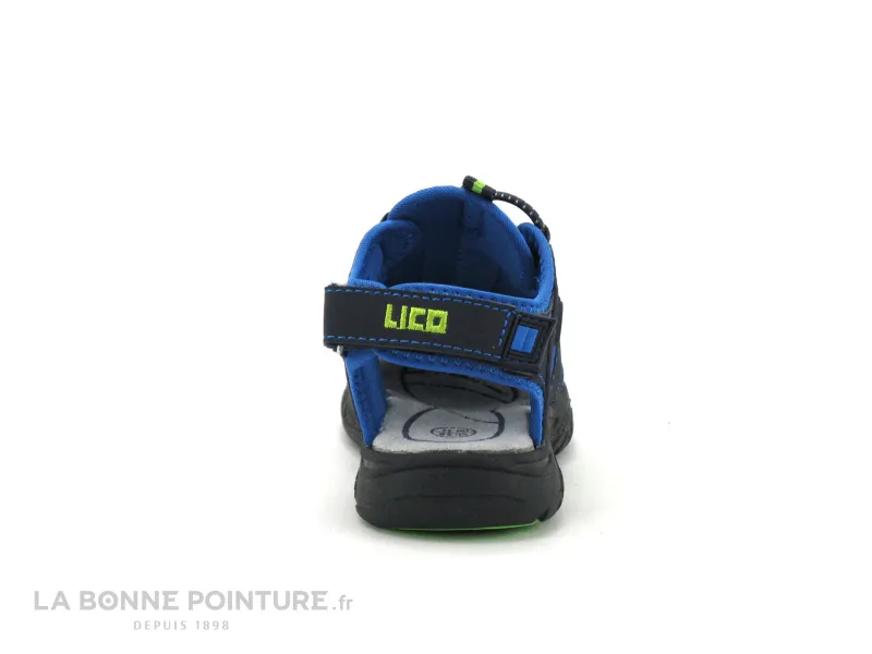 Achat chaussures LICO Enfant Nu-pieds, vente LICO Nimbo 470111 Bleu marine - Bleu ciel - Sandale sport