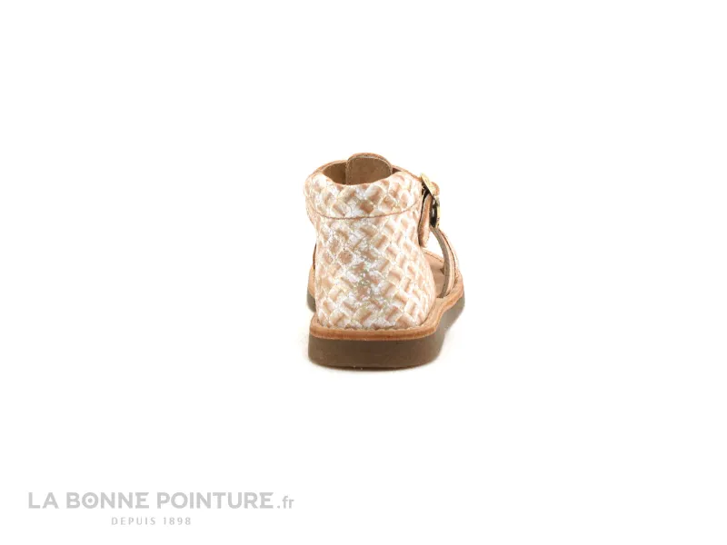 Achat chaussures Minibel Bébé Sandale, vente Minibel SEGLAET corail metal peche - 1M2452-2 - Nu pieds