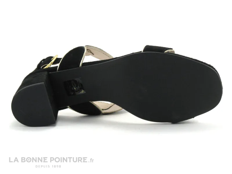 Achat chaussures We Do Femme Sandale et Nu-pieds, vente We Do 44603 Velours noir Platine - Nu-pieds talon haut