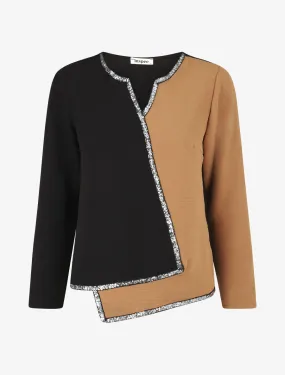 Blouse asymétrique à détail sequins