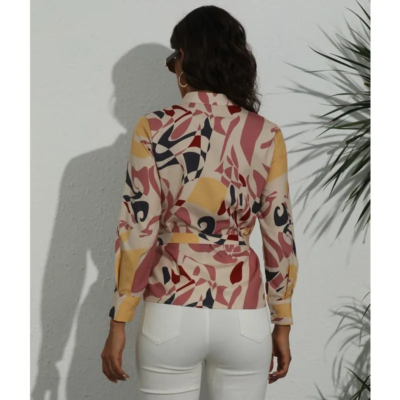Blouse chic crème femme
