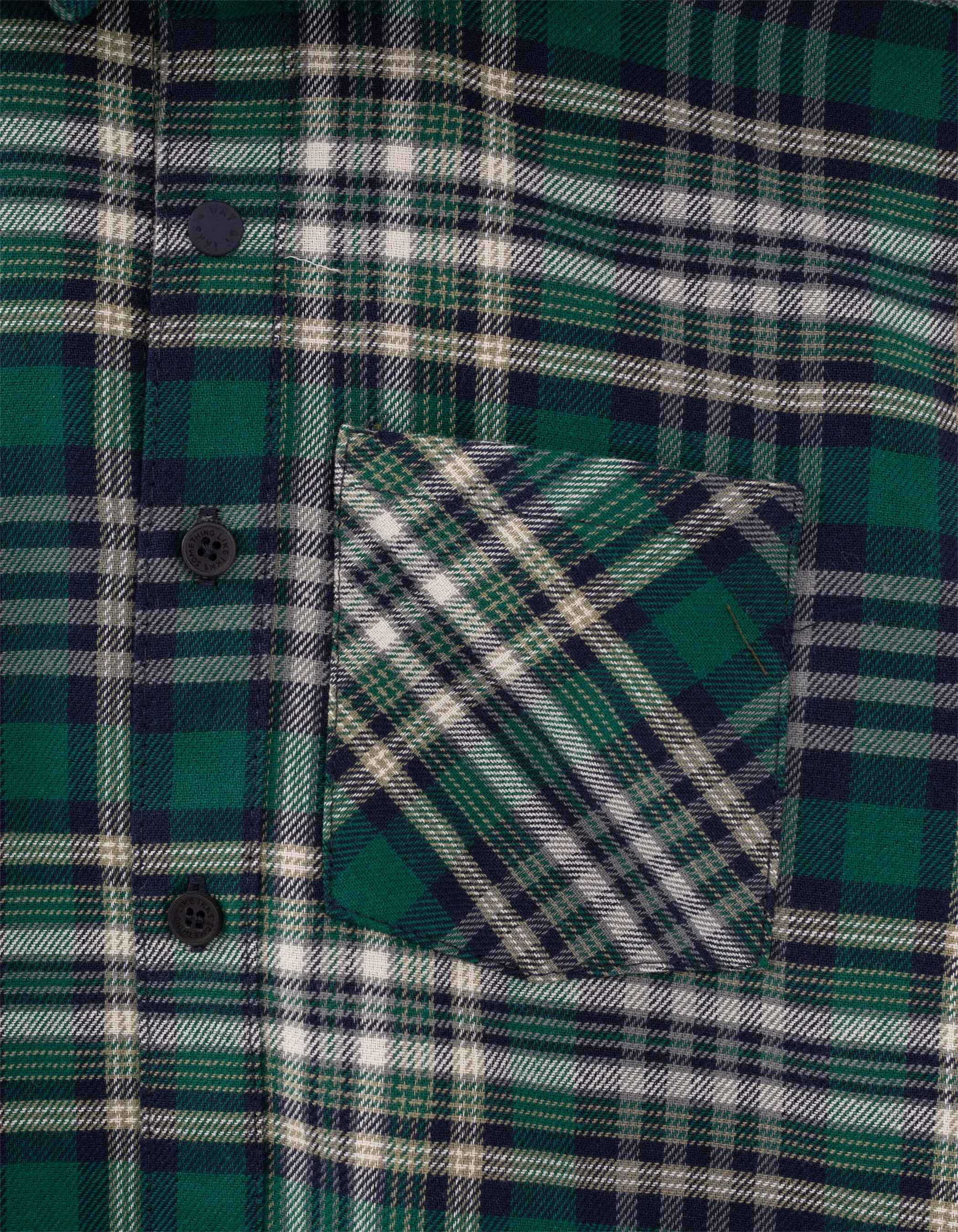 Chemise vert anglais et navy à carreaux et capuche garçon 