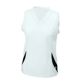 Débardeur running respirant JN315 - blanc et noir - FEMME 