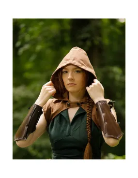 Housse d'épaule à capuche médiévale Galatée - Marron ⚔️ Boutique Épées
