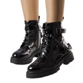 PA1 Bottines vernies noires Constance le noir
