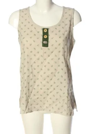 Petressa Blouse sans manche blanc cassé-vert imprimé allover