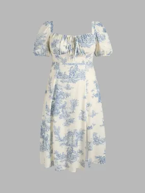 Robe mi-longue Toile de Jouy Curve & Plus