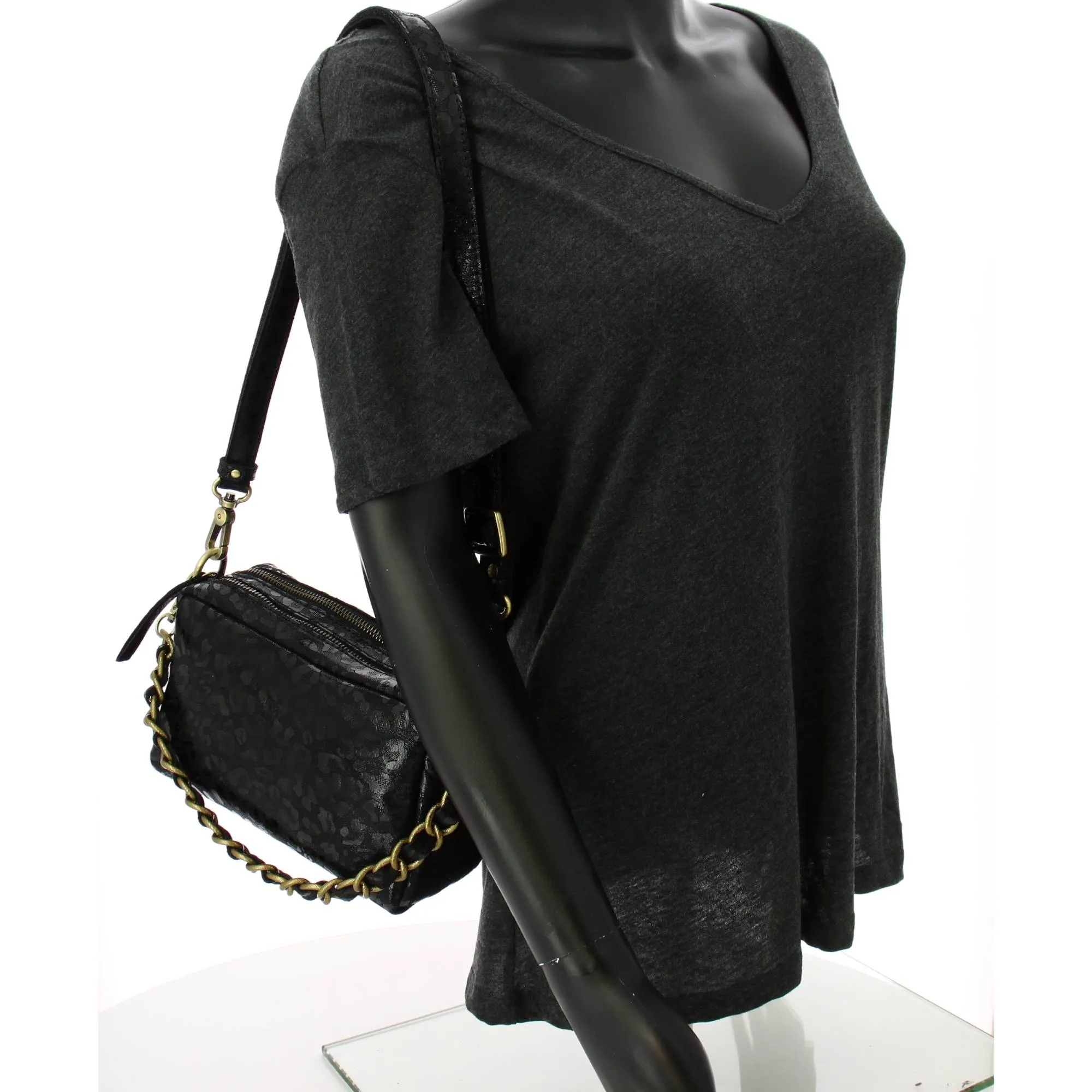 Sac bandoulière Mila Louise Mama GP léopard 23673GP