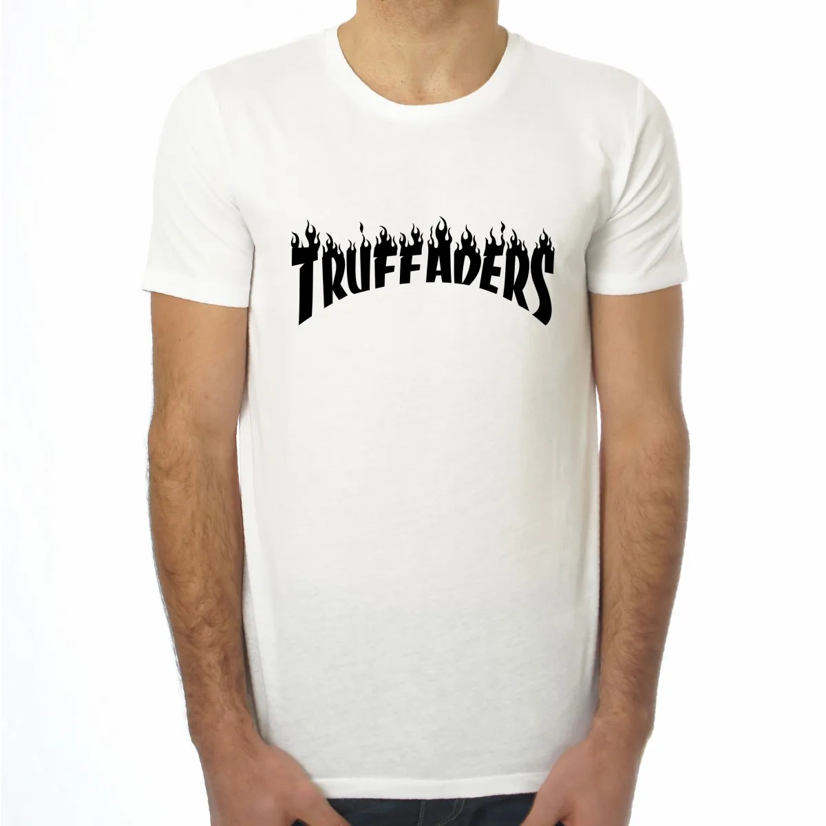 Saucisse Truffade - T-shirt homme Truffaders flammes noires