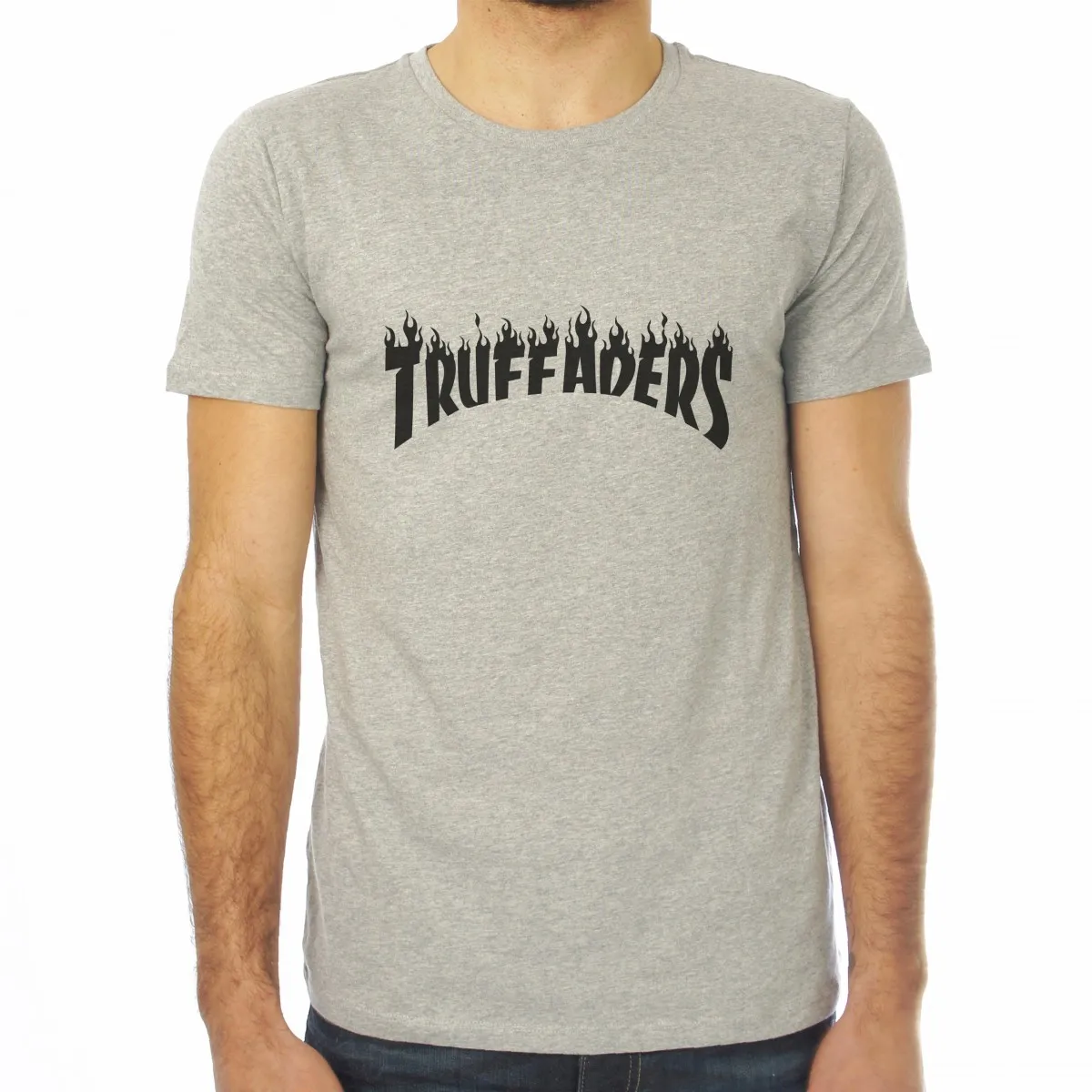 Saucisse Truffade - T-shirt homme Truffaders flammes noires