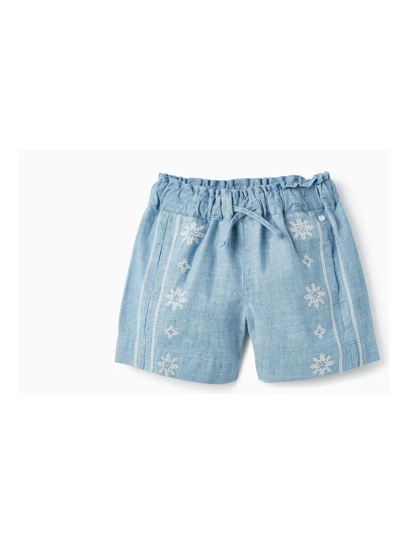 Shorts en jean en coton pour fille  ATLANTIC COMPANY - Bleu