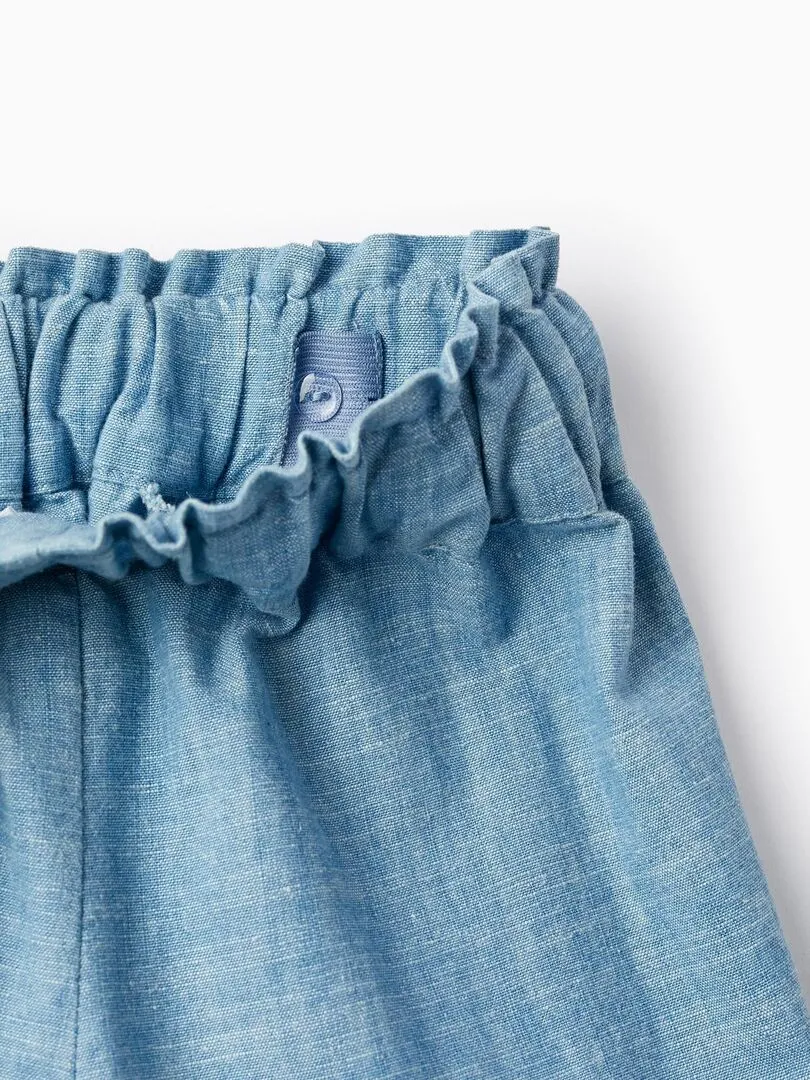 Shorts en jean en coton pour fille  ATLANTIC COMPANY - Bleu