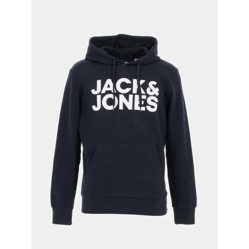 Sweat à capuche corporate bleu marine homme - Jack & Jones | wimod