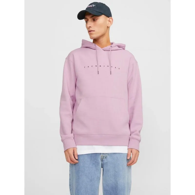 Sweat à capuche star rose homme - Jack & Jones | wimod