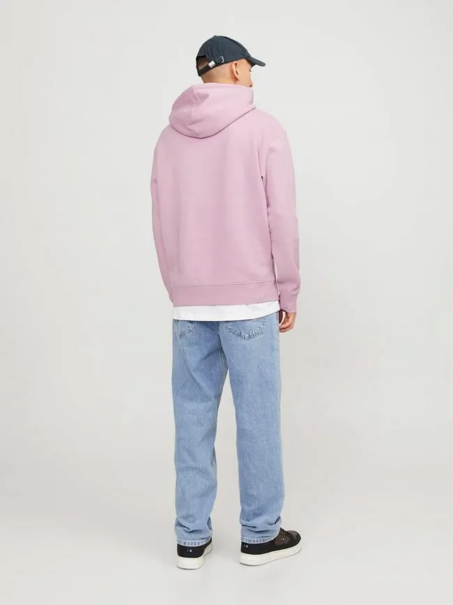 Sweat à capuche star rose homme - Jack & Jones | wimod