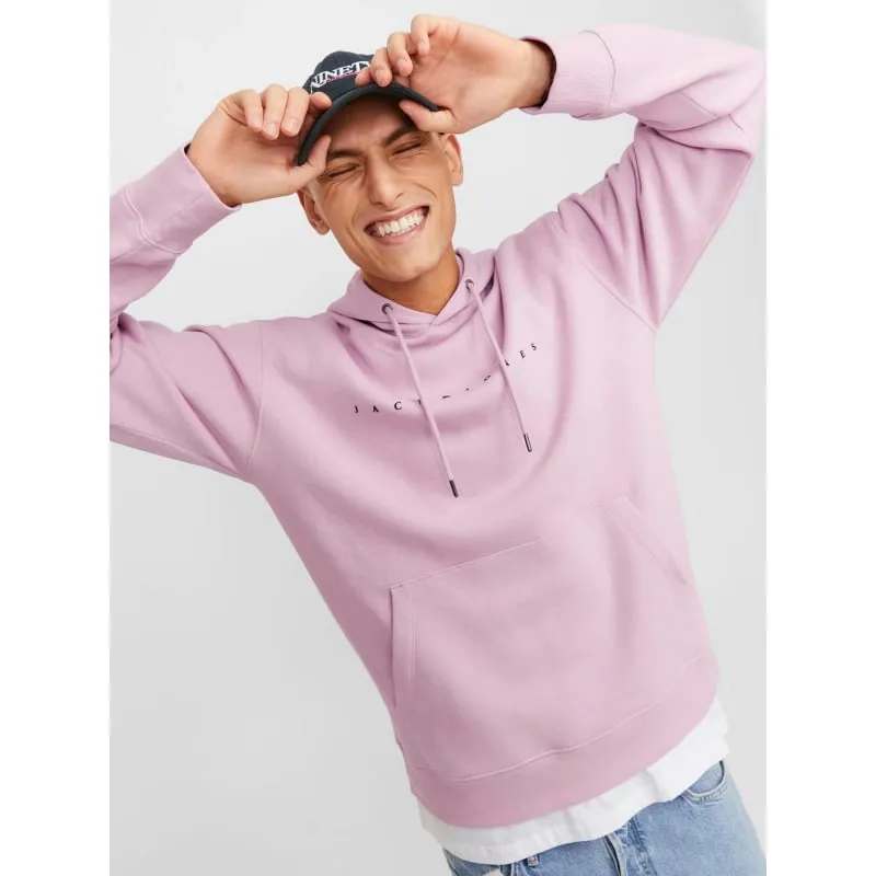 Sweat à capuche star rose homme - Jack & Jones | wimod