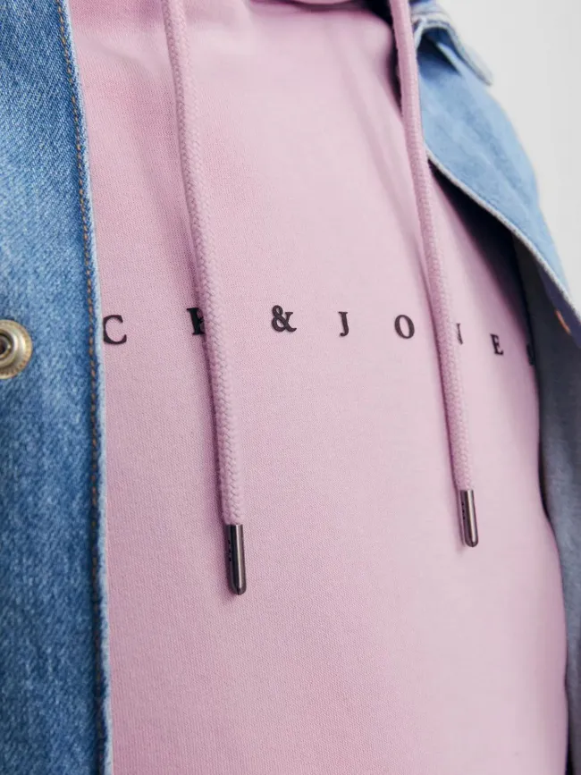 Sweat à capuche star rose homme - Jack & Jones | wimod