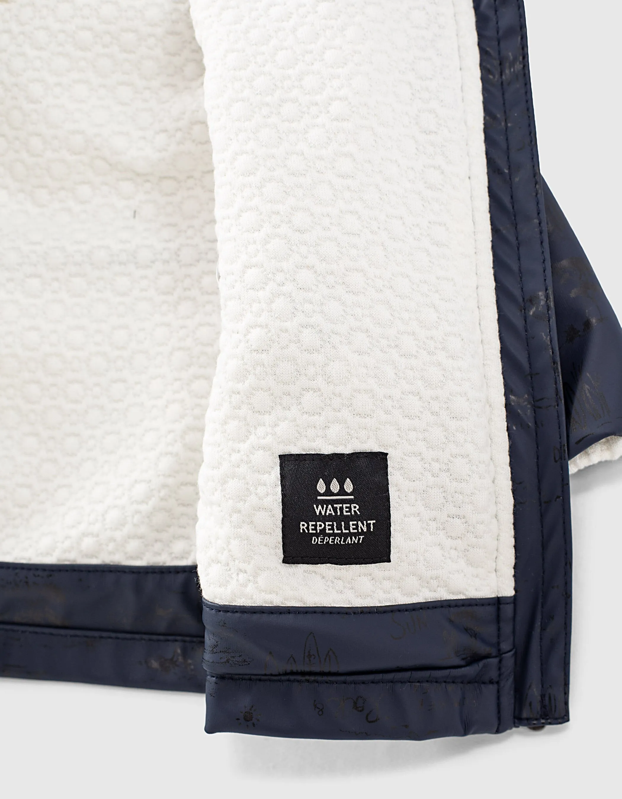 Trench navy esprit ciré recyclé à capuche bébé fille 